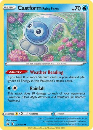 Castform Rainy Form (CRE-033)