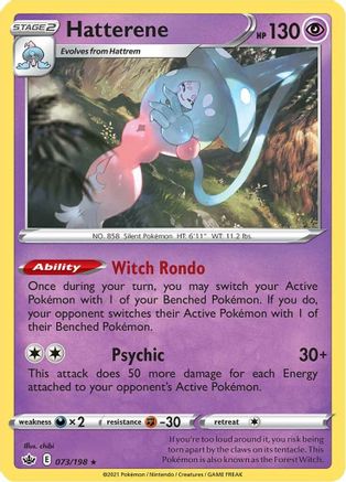 Hatterene (CRE-073) (Reverse Holofoil)