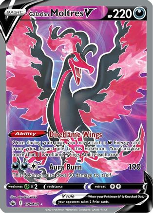 Galarian Moltres V (Full Art) (CRE-176) (Holofoil)