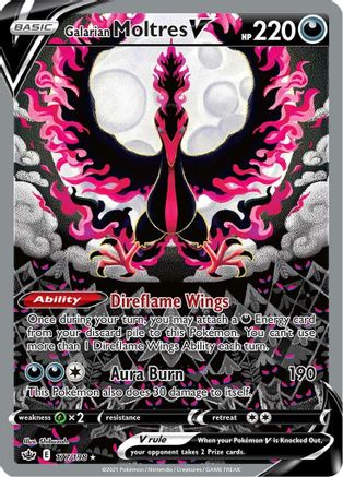 Galarian Moltres V (Alternate Full Art) (CRE-177) (Holofoil)