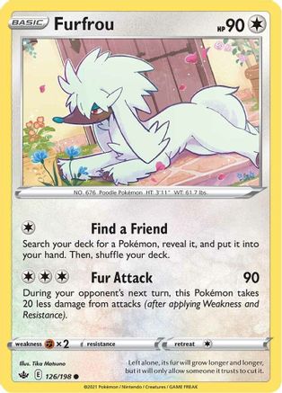 Furfrou (CRE-126) (Reverse Holofoil)