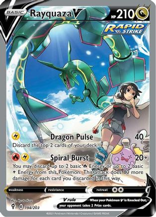 Rayquaza V (Alternate Full Art) (EVS-194) (Holofoil)