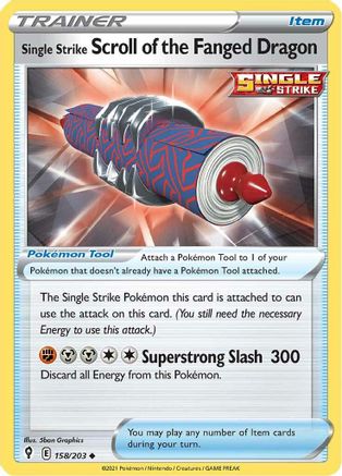 Single Strike Scroll of the Fanged Dragon (EVS-158) (Reverse Holofoil)
