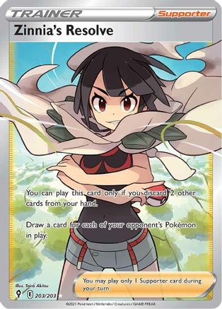 Zinnia's Resolve (Full Art) (EVS-203) (Holofoil)