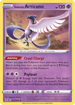 Galarian Articuno (EVS-063) (Reverse Holofoil)