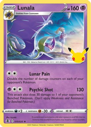 Lunala (CEL-015) (Holofoil)