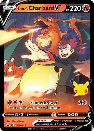 Lance's Charizard V (SSP-SWSH133) (Holofoil)