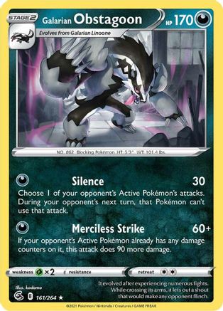 Galarian Obstagoon (FST-161) (Holofoil)