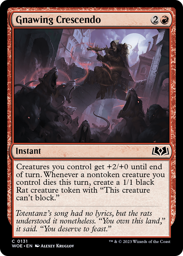 Gnawing Crescendo (WOE-131) (Foil)
