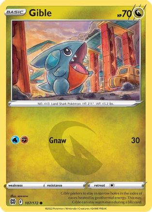 Gible (BRS-107) (Reverse Holofoil)