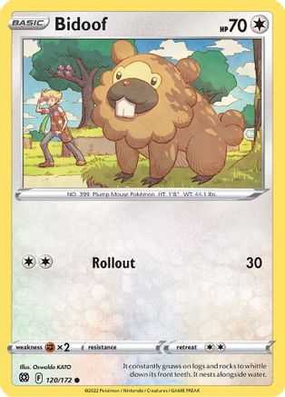 Bidoof (BRS-120) (Reverse Holofoil)
