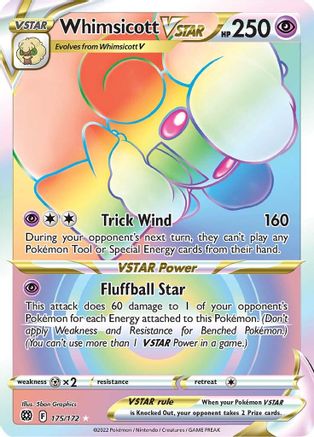 Whimsicott VSTAR (Secret) (BRS-175) (Holofoil)