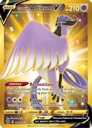 Galarian Articuno V (Secret) (BRS-181) (Holofoil)