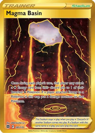 Magma Basin (Secret) (BRS-185) (Holofoil)