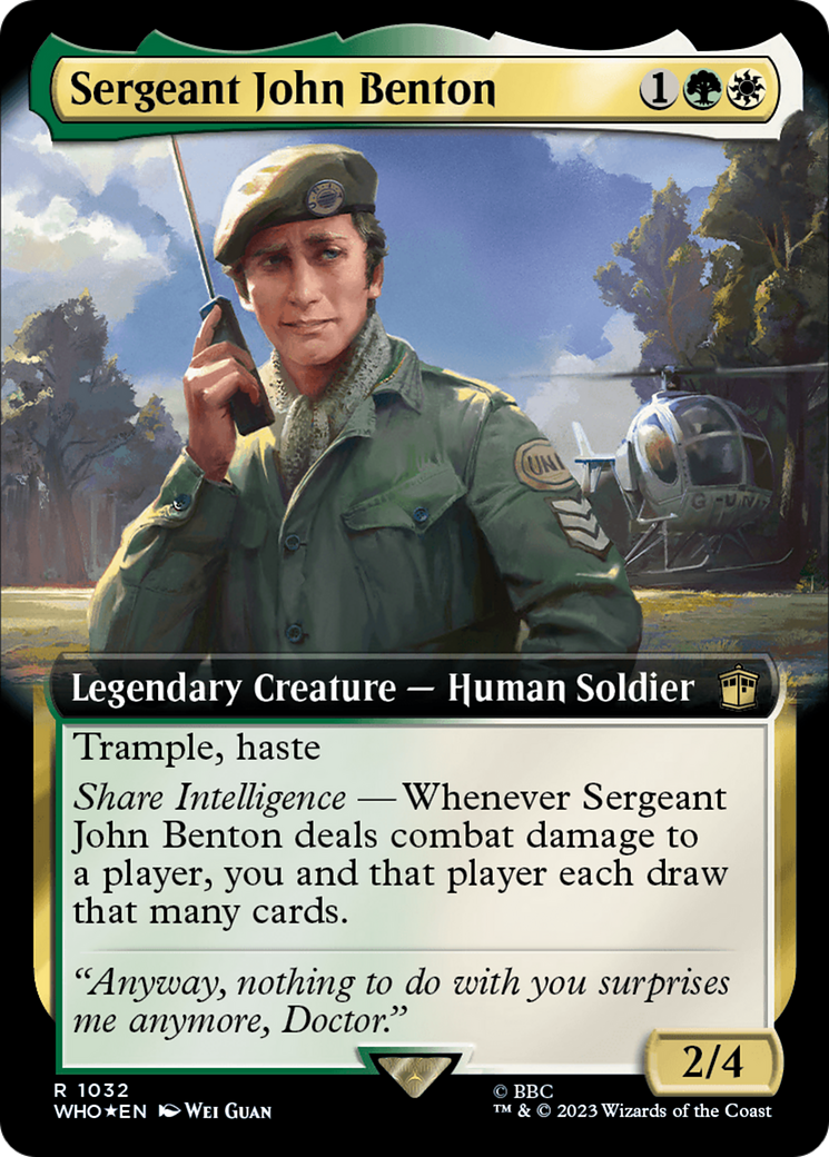 Sergeant John Benton (WHO-1032) (Extended Art) (Surge Foil)