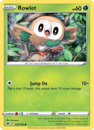 Rowlet (ASR-019) (Reverse Holofoil)