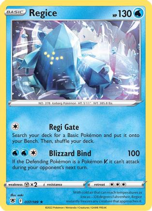 Regice (ASR-037) (Reverse Holofoil)
