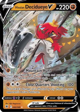 Hisuian Decidueye V (ASR-083) (Holofoil)