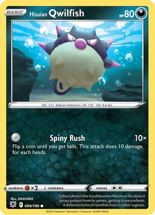 Hisuian Qwilfish (89) (ASR-089) (Reverse Holofoil)