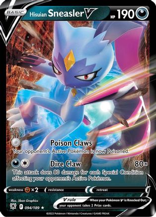 Hisuian Sneasler V (ASR-094) (Holofoil)