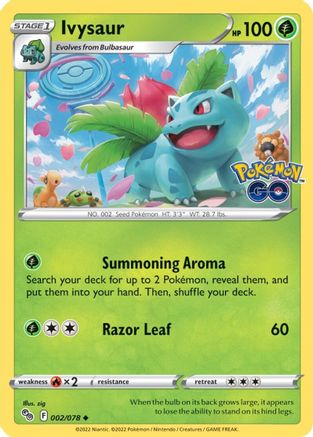Ivysaur (PGO-002) (Reverse Holofoil)
