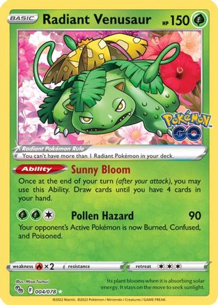 Radiant Venusaur (PGO-004) (Holofoil)