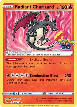 Radiant Charizard (PGO-011) (Holofoil)