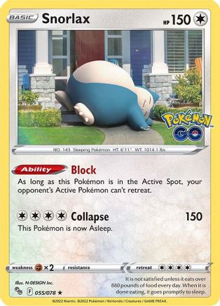 Snorlax (PGO-055) (Reverse Holofoil)