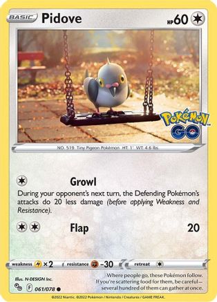Pidove (PGO-061) (Reverse Holofoil)