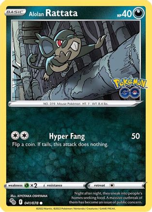 Alolan Rattata (PGO-041) (Reverse Holofoil)
