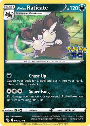Alolan Raticate (PGO-042) (Reverse Holofoil)