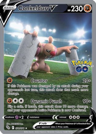 Conkeldurr V (Alternate Full Art) (PGO-074) (Holofoil)