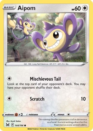 Aipom (LOR-144) (Reverse Holofoil)