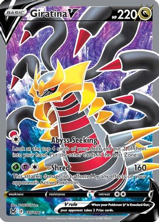 Giratina V (Full Art) (LOR-185) (Holofoil)