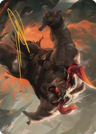 Furious Bellow Art Card (Gold-Stamped Signature) (ASDMU-031)