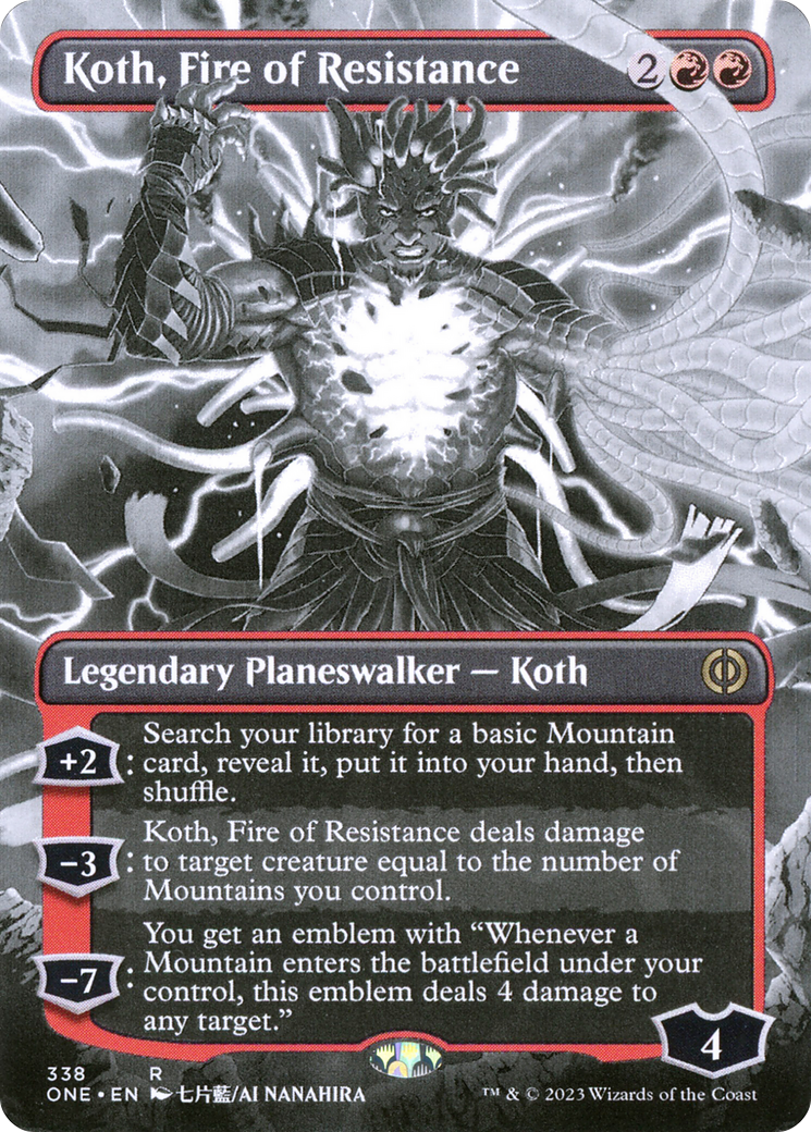 Koth, Fire of Resistance (ONE-338) (Showcase) (Borderless)