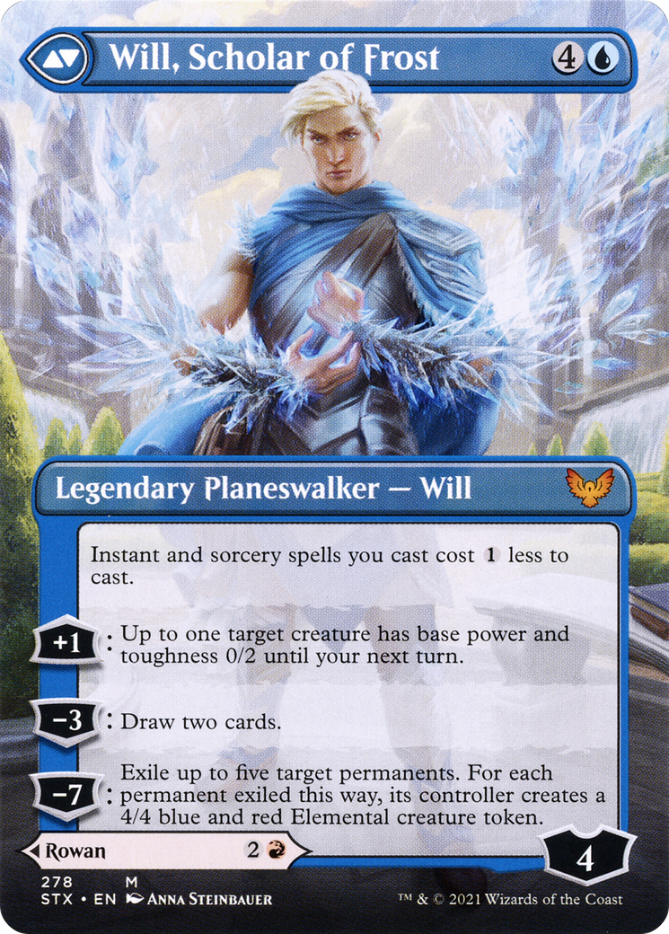 Rowan, Scholar of Sparks // Will, Scholar of Frost (STX-278) (Borderless)