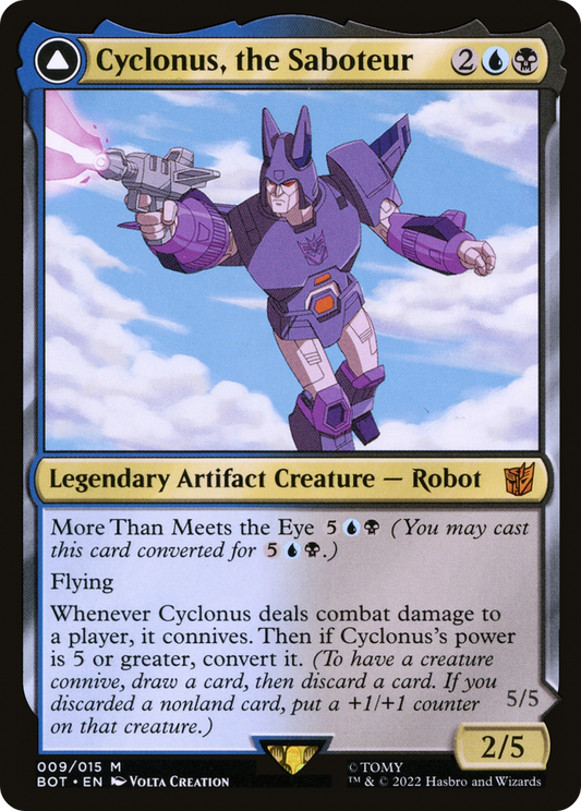 Cyclonus, the Saboteur // Cyclonus, Cybertronian Fighter (BOT-009)