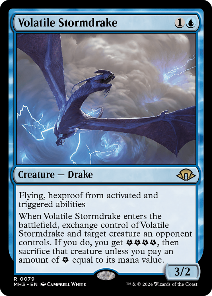 Volatile Stormdrake (MH3-079) (Foil)
