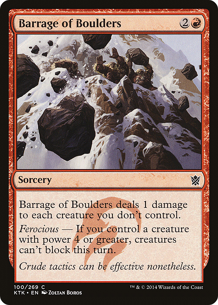 Barrage of Boulders (KTK-100) (Foil)