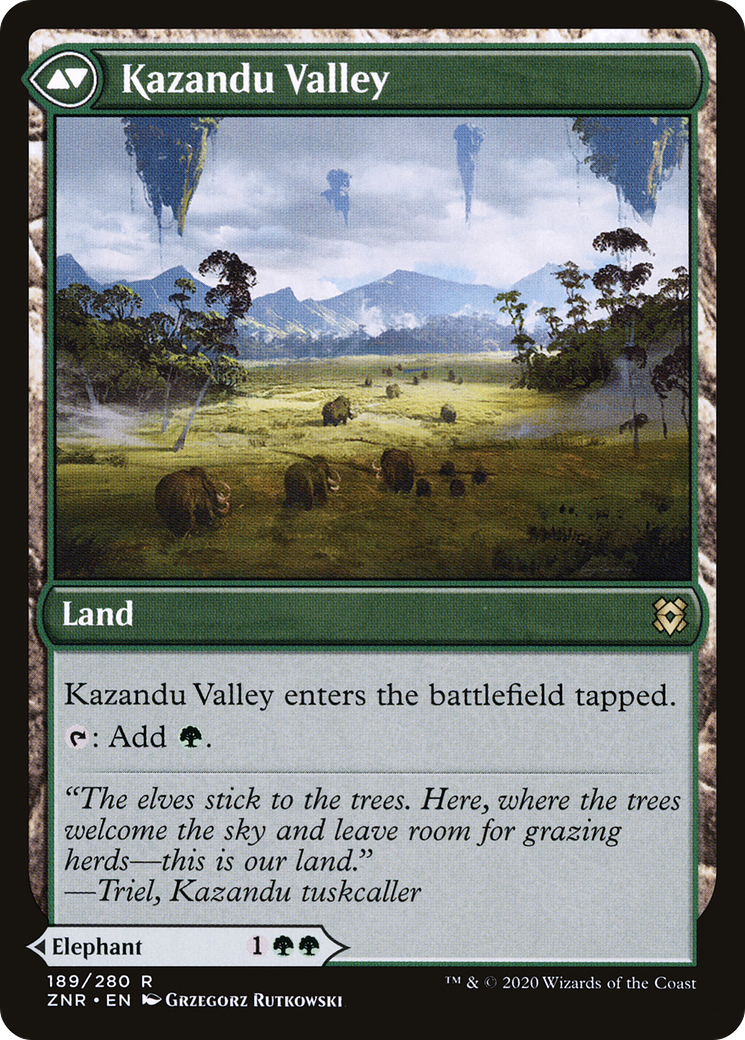 Kazandu Mammoth // Kazandu Valley (ZNR-189) (Foil)