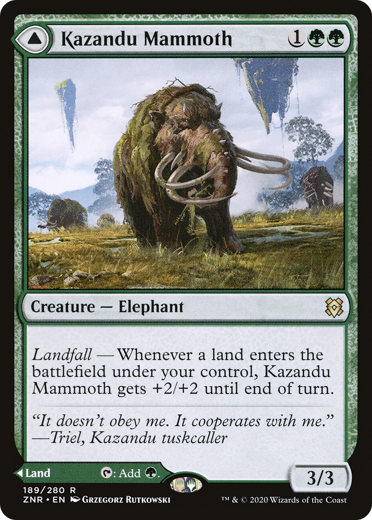 Kazandu Mammoth // Kazandu Valley (ZNR-189) (Foil)