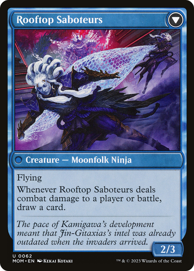 Invasion of Kamigawa // Rooftop Saboteurs (MOM-062) (Foil)
