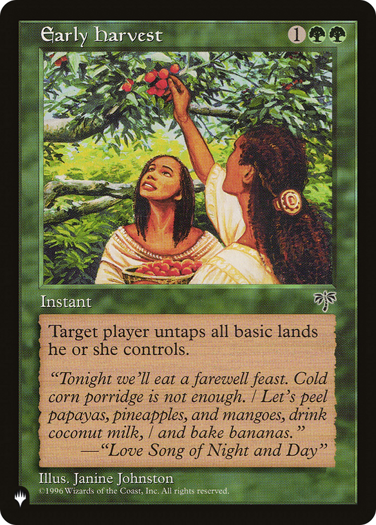 Early Harvest (LIST-MIR-213)