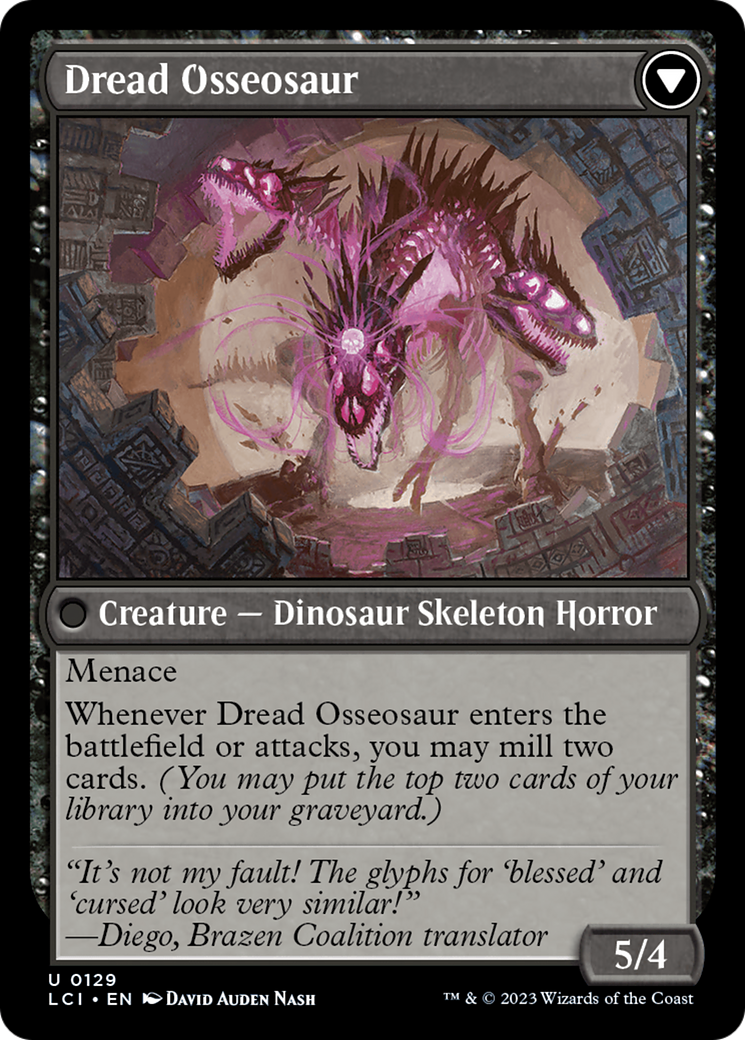 Visage of Dread // Dread Osseosaur (LCI-129)