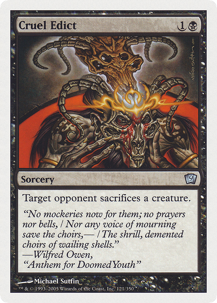 Cruel Edict (9ED-121★) (Foil)