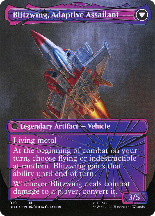 Blitzwing, Cruel Tormentor // Blitzwing, Adaptive Assailant (BOT-019) (Shattered Glass) (Borderless) (Foil)