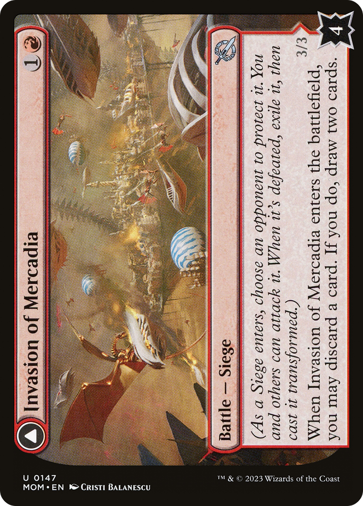 Invasion of Mercadia // Kyren Flamewright (MOM-147) (Foil)