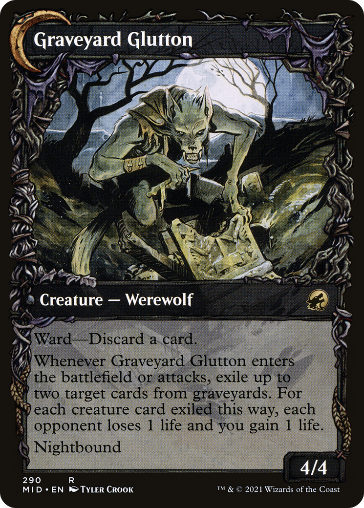 Graveyard Trespasser // Graveyard Glutton (MID-290) (Showcase)