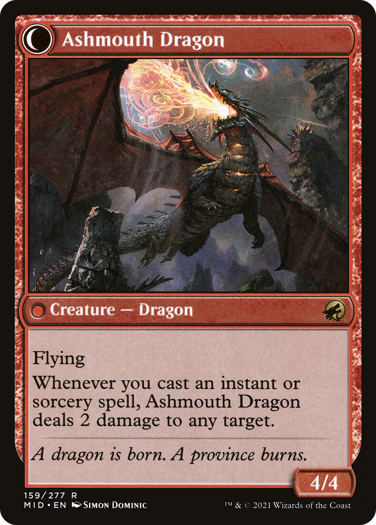 Smoldering Egg // Ashmouth Dragon (MID-159)